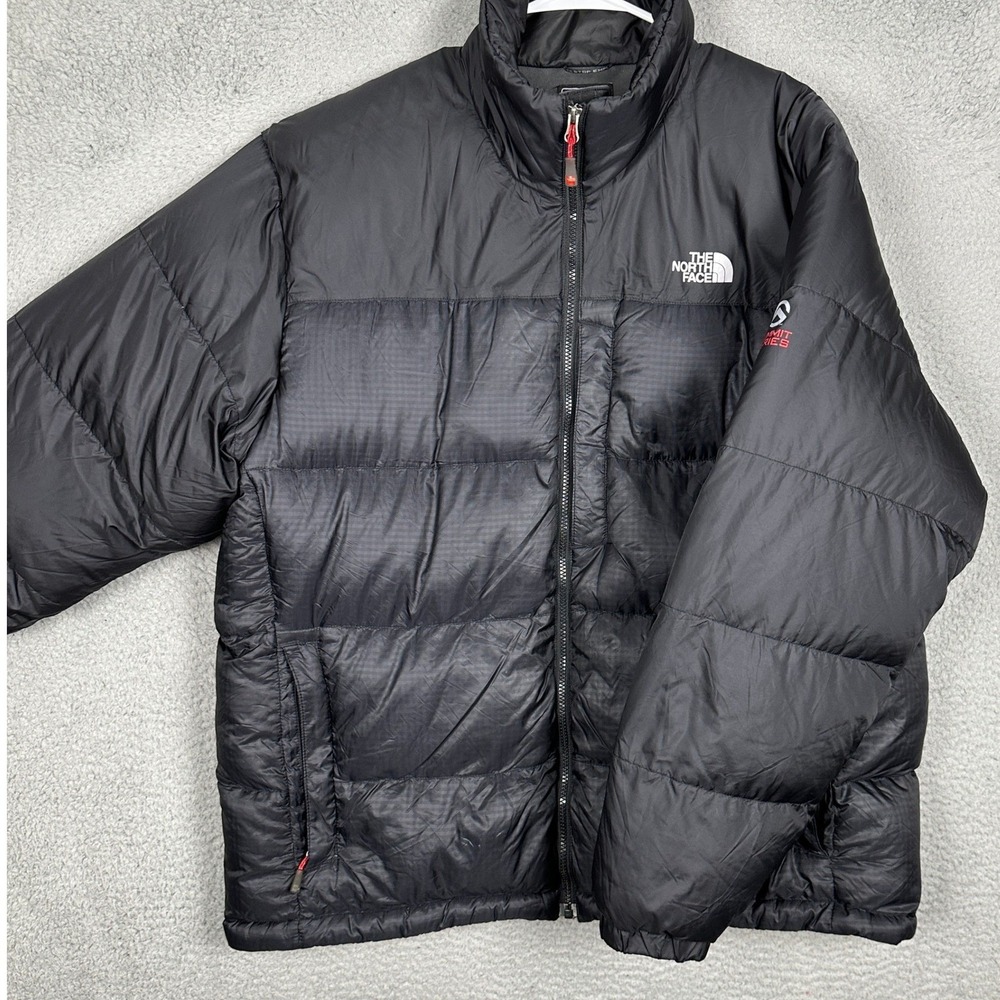 The North Face Summit Series Jacket Mens 2XL Puffer Black Goose Down Full Zip